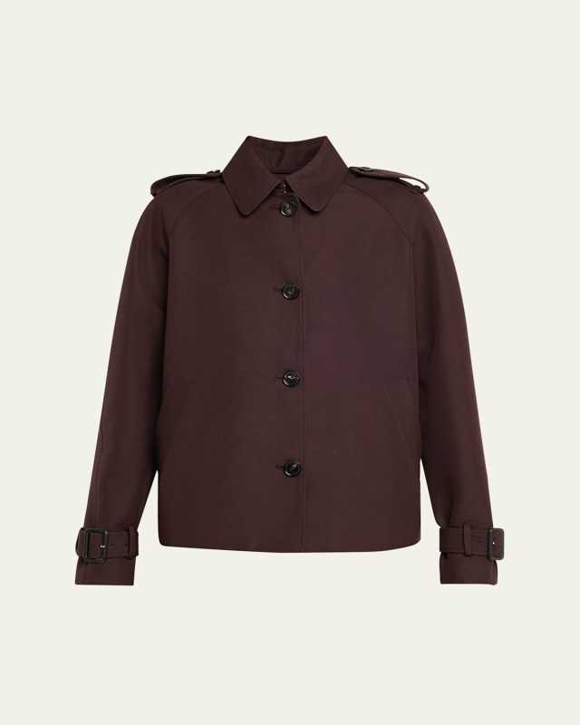 Dave Button Down Wool Silk Short Jacket